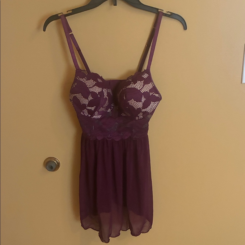 RACHEL Rachel Roy Burgundy Lace Dress